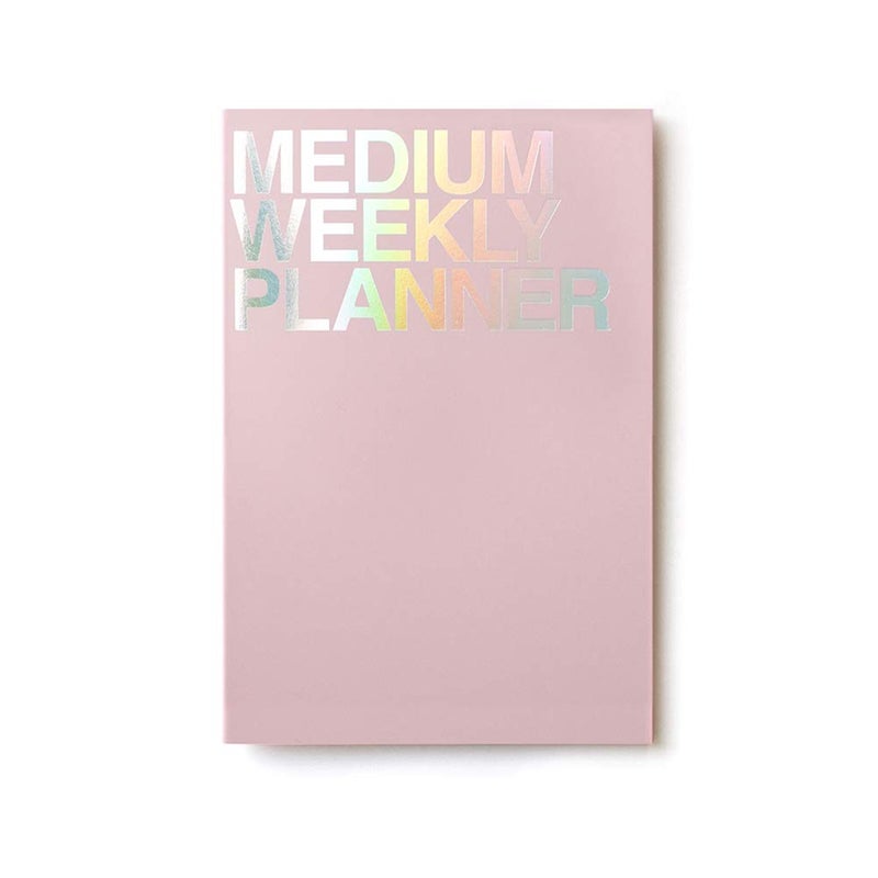 JSTORY Medium Weekly Planner Lays Flat Undated Year Round Flexible Cover One Size Pink - Image 1
